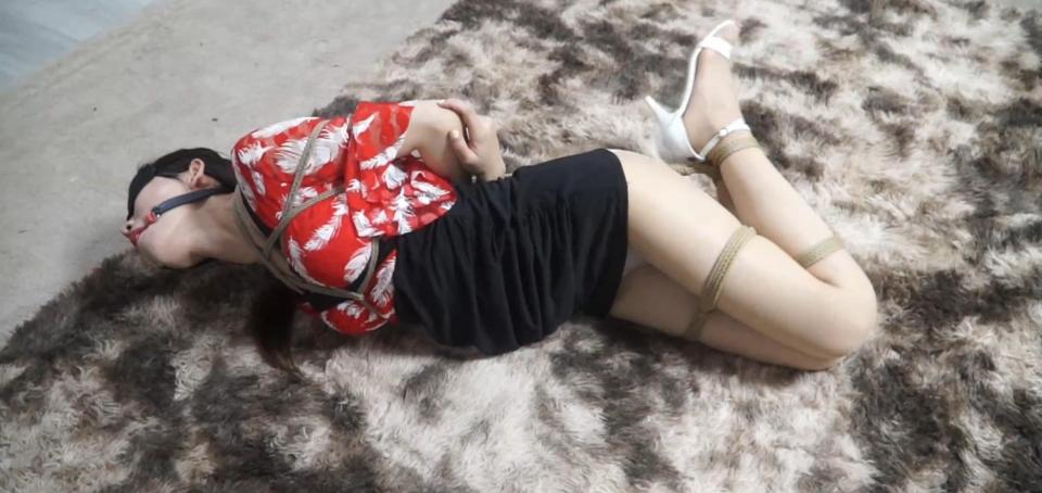 网友特供【人质第二部第一集：美女警官与小偷的赌局】 （我个人是很喜欢这部的，男主有种本色出演的感觉，丝毫没有表演的痕迹哈哈，而这件衣服也是非常喜欢的一件，柳洋姐穿起来也是很漂亮啊，这部剧情女主也是女警的身份，后来想着想着剧本就增多了起来，之前人质的身份也是女井，这部就按照人质第二部来拍摄吧）阿光是一名专业的小偷，对于自己的偷盗技术那是非常的自信了，每撬开一扇门便有一名幸运儿遭受阿光的洗劫，不过常在河边走哪有不湿鞋的。这不这天便溜进了一名女警官的家中进行偷盗，非常专业的不放过任何角落的翻着。突然她看到了房主的照片，照片中的女子身穿蓝色的警服。有人说女人像水，细腻绵长，润物无声；有人说女人像花柔柔弱弱，鲜艳美丽；但是有些女子的确与众不同，她们刚毅坚强，她们就是美丽的女警花。照片中的女子不乏女人的娇弱让人不免想要捧在手心好好的呵护，而那一身警装又为她增添了一分靓丽，变得英姿飒爽。（好了好了话有点多了，哈哈）阿光看到这心想，完了这次居然盗到了一名警察的家里来了，得趁房主未回来之前赶紧开溜。果然怕什么来什么，这不我们的女主就登场了。刘小萌因为上次成功的破案所以警局特地的给她放了几天假。刚逛完街回家，穿着高跟凉鞋，一身黑红相间的连衣裙。身为一名女井的她很快便发现家里进贼了，立刻警觉起来，摸出随身携带的手枪慢慢走进房间。阿光在知道自己进入到了一名女井的家中之后立刻准备离开，不过却刚好撞见了回家的刘小萌。阿光心里不禁心想：完了，看来这次得载在这娘们手里了～刘小萌看着眼前的阿光说：“你好大的胆子啊，居然连警察的家也敢偷。”阿光知道自己跑不了了，但是嘴上还是说着：“误会误会，这是误会～”刘小萌：“什么误会，把你手上的东西放下，蹲好～”（柳洋姐好凶啊，把我们的小偷先生吓得不敢说话了）阿光只能老老实实的蹲在地上。刘小萌拿着阿光的皮包说：“让我看看你到底偷了些什么东西。”阿光的包里什么都有，都是一些从自己房间偷出来的东西，不过她看到了几件有趣的东西，只见她从皮包下面还翻出了几捆绳子一双丝袜几捆纱布，一个塞口球和一个眼罩。看到这些东西她顿时来了兴趣，转过头对阿光说：“看来偷的东西还真不少啊，这几捆绳子干嘛用的，你是想抢劫未遂变为绑架吗？”阿光：“警官，都说了是误会了。”刘小萌：“误会，那好我给你一个机会，你可以用这些绳子将我绑起来，要是我挣脱了你就乖乖的束手就擒，要是挣脱不开，那我身上所有值钱的东西全部交给你。”（什么还有这种好事？我没听错吧）阿光有点怀疑自己听错了，居然这么嚣张，不过还是壮起胆子有些不相信的问：“你说的是真的啊？”刘小萌：“当然是真的，快点吧！”阿光：“你拿枪指着我，我哪敢啊！”刘小萌笑着把枪丢到一边，老实的将手背到了背后。阿光：“先说好，你不能打我，要是挣脱不开钱全归我，你也不能找我麻烦。”刘小萌：“趁我没反悔之前快点。我不骗你。”得到了她的回答阿光放下心来说：“那还怕啥了，你好等着吧！”阿光很快就将刘小萌驷马捆绑起来，拿起口球准备给她戴上，说：“戴上这个不介意吧！”（都捆成这样了，介意还有什么用啊）戴上口球眼罩之后，阿光得意的说：“嘿嘿，你就开始挣扎吧，你是绝对挣脱不开的。钱全部归我了。”将刘小萌捆绑起来之后阿光胆子也大了起来，便又开始进屋子里找起了东西。而被驷马捆绑的刘小萌也在不停的挣扎着，想着办法解开自己身上的绳索～
