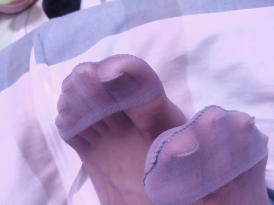 今日美丝:灰 - 女友的性感灰丝，双层诱惑