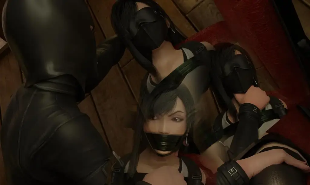  [3D CG,tape bondage,Lesbian,Petting,Breast Fondling]