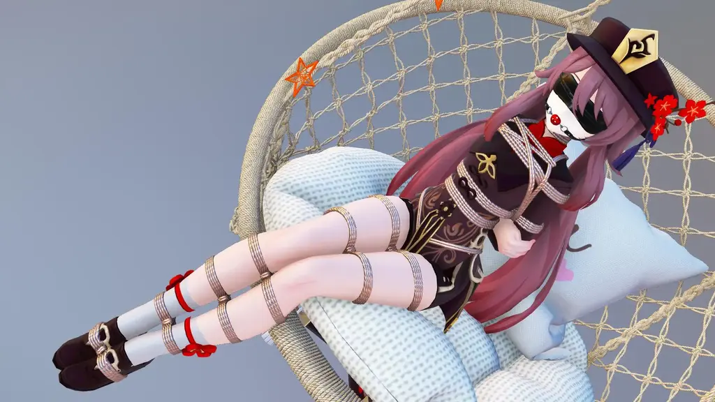 【原神3D写真】可爱的胡桃往往只需要简单的捆绑 [日式反绑,高手缚,3D画,眼罩/蒙眼,游戏,后手缚（低混乱值）,放置,胡桃,口球]