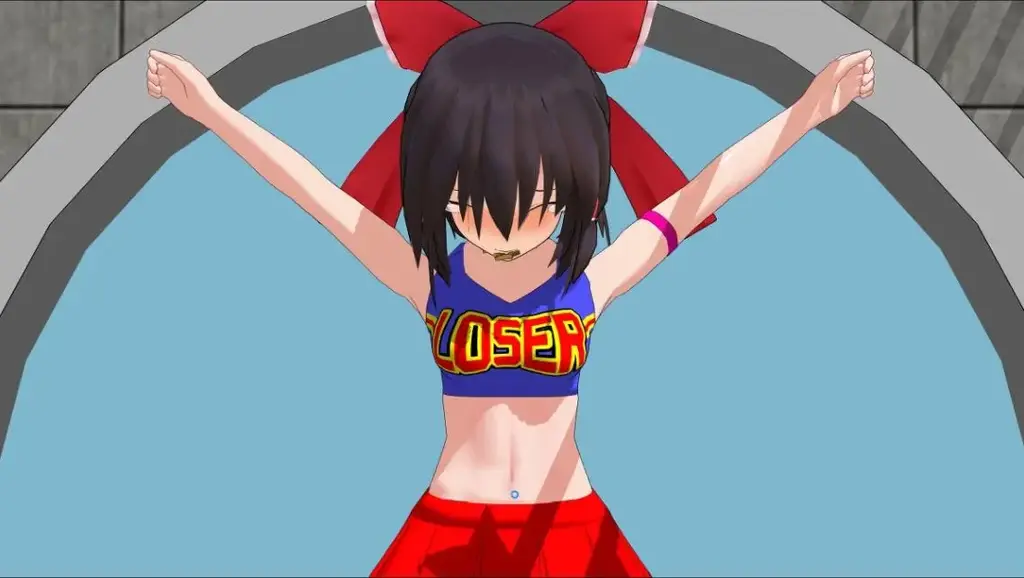 3D作品转载（5） - p站用户：model test [职业（拉拉队长）,日本动漫,3D画,电击,溺水]
