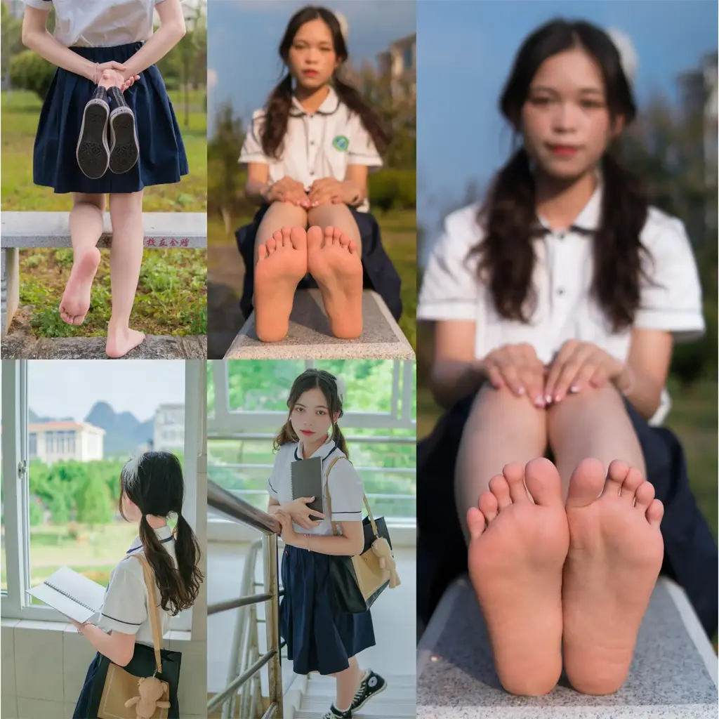【塔斯社】学妹计划Vol.1 JK学妹又软又嫩的大脚足底展示，羞耻感爆棚の校园户外脚底写真！裸足足控福利 - 足控福利！是真实的大学学妹哦。让害羞的学霸妹妹在大庭广众之下脱鞋露出脚底，可真是把学妹的羞耻心拉满了~ 这个是JK学妹的单行版套图，增加了几张图片和附赠一份学妹写真正片，之前买过JK学妹+白裙萌妹合集套图的小伙伴可以绕过了（如果想看新增加的额外写真图片也可以购买滴）。该套图仅在Twitter 和妖狐吧发布，Twitter：塔斯社在大地上的投影 [赤脚裸足,短袜,JK]
