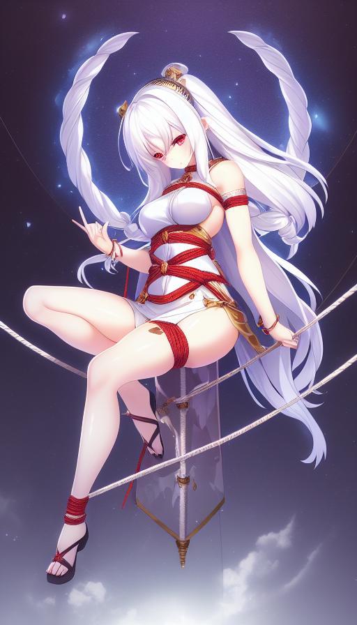 Ai绘图4 - 白发女神（1）