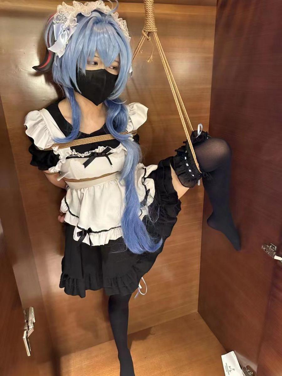  [Maid,one-leg suspension,Ganyu]