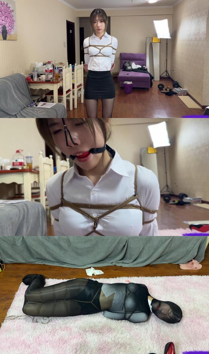 贝特定制，1小时完整版！高颜值女神黑丝白领，开腿捆绑放置、口水直流、鼻钩、丝袜套头、美颜破坏！ 高颜值女神、黑丝白领，开腿捆绑放置、口水直流、鼻钩、丝袜套头、丝袜全包美颜破坏~~<br>高冷美女反差变~~<br>解压码：123456