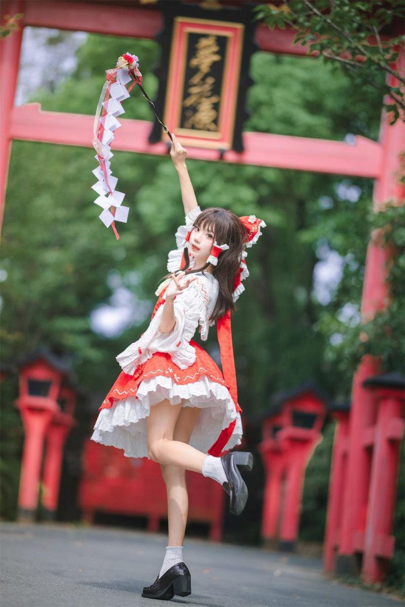 花柒Hana 森森仙短款灵梦 - 纯美女写真 花柒Hana 森森仙短款灵梦 [博丽灵梦]