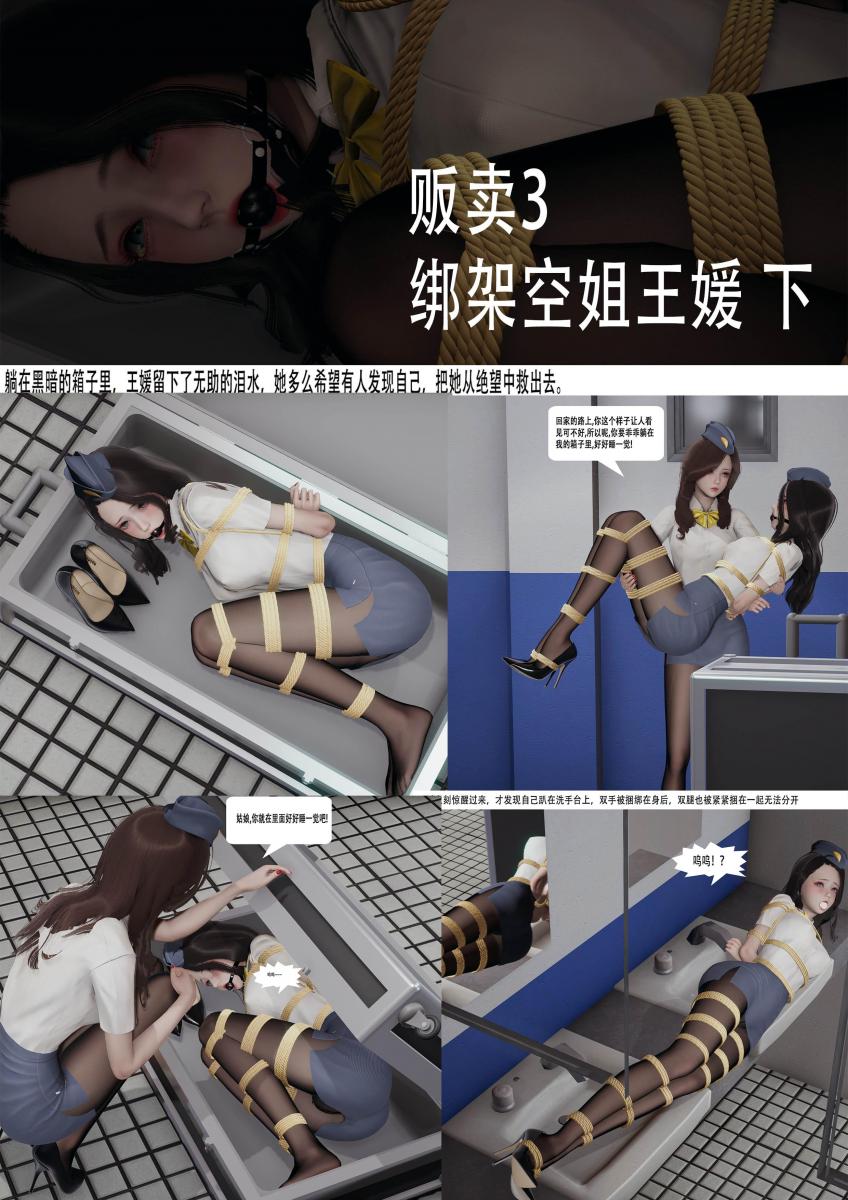 贩卖3 绑架空姐王媛 下 [丝袜,职业（空姐）,堵嘴,3D画,国产动漫, 剧情向]