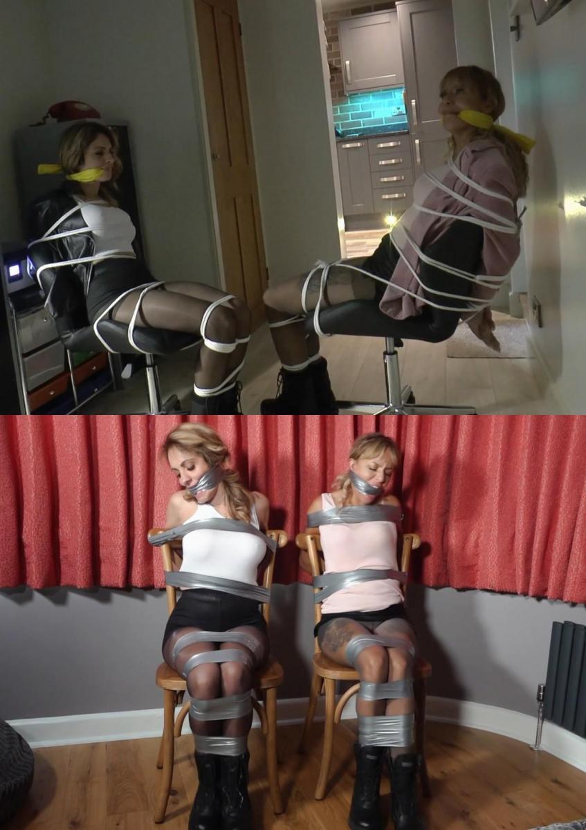 Renee &amp; Alba in: Hapless RockStar Hotties Ignite the Sensibilities of - &amp; Fall Prey to - Enr Renee & Alba in: Hapless RockStar Hotties Ignite the Sensibilities of - & Fall Prey to - Enraged Studio Rental Psychos!约翰·P·赤道先生和他的妻子米尔德里德正经历着一段艰难的时光。 生意非常糟糕，他们甚至不会考虑退休……因此，为了维持收支平衡，他们出租了其中一间房间作为工作室（等等，直到你看到它……），希望苦苦挣扎的音乐家能够摆脱困境。 来自附近的声波学院和 Um Semi-Quavers 的学生将利用他们的服务。<br><br>赤道老人最近又出现了一些闪回，周围确实不安全，而米尔德里德也受到了她的一种有趣的咒语的影响。 不建议在这样的情况下靠近，但美味的 Alba 和 Renee 饰演的两个火辣小摇滚歌手却不知道，他们即将直接踏入这个精神马蜂窝！<br><br>在我们享受生活的现代，女孩们有勇气继续她们的风流韵事，谁看到了！ 问题是，这对恶棍生活在一个早已被遗忘的时代……他们不可避免地会发生冲突。 在向这对奇怪的夫妇做了自我介绍后，女孩们穿着时尚、透明的连裤袜、军靴和皮革，在她们周末租用的“工作室”里热情拥抱。 但是，有人在监视他们……<br><br>在他扭曲的脑盘中，赤道老人想象着少女们正在制作一部色情电影，以及他向自己和米尔德里德承诺的各种不好的想法，他不会再不请自来地崛起！ 当米尔德里德发现他从事间谍活动时。 他让她相信，他们需要制服这些顽皮的年轻人，并以某种方式惩罚他们的违法行为。 好吧，米尔德里德也许需要躺下，不得不同意她丈夫的说法……<br><br>后来，我们像幽灵一样从远处逼近了这两个困惑的小可爱，他们被绑在工作室里，激烈地挣扎。 她们惊恐而又惊讶地看着米尔德里德忙着她的事，就好像她们不在那儿一样，而且，由于紧紧的口塞堵住了她们的嘴，她们无法哭出来，女孩们咕哝着，坐立不安，为了我们无限的快乐……<br><br>热辣——但这似乎还不够，赤道酒店还有客人到来——参加他们一年一度的羊肉和泡菜晚会！ 那么只有一件事：他们需要把这些小鸡藏在某个地方！ 为了达到这个必要的目的，我们和 Yohan 一起将他们挣扎的屁股快速地绑在房子顶部的椅子上。 女孩们都是活泼好动、精力充沛的人，所以他毫不留情地堵住了她们的嘴，让她们在上面咆哮、挣扎。<br><br>女士们，在她们最精彩的部分，当她们处理那些被无情地绑在牙齿之间的可怕的劈开包装时，她们会跳动、弹跳、扭动。 他们经常对塞在那里的袜子感到恶心，他们肯定会后悔这一天，但他们会逃脱吗？ 我们现在不太关心这个，嘿？ 让我们假设他们会以某种方式提醒赤道者的客人并被释放，而邪恶的夫妇得到他们应得的甜点。 是的，让我们想象一下，当我们渴望地凝视着这些强大的摇滚小妞疯狂地进行她们可信的笑话时，所有的人都被捆绑起来，在性感的聚光灯下极其愚蠢，这是为了我们的方便而设置的……Mr Yohan P Equator, and his wife Mildred are having a rough time. Business has been ball-breakingly bad and they won’t even consider retiring… So, to make ends meet, they’ve leased out one of their rooms as a studio (wait ‘til you see it…) in the hope that struggling musicians from the nearby College of Soundwaves & Um Semi-Quavers will avail themselves of their services.<br><br>Old Man Equator has been having some of his flashbacks again of late and really is not safe to be around, and Mildred too is under one of her funny spells. It’s not advised to be in the vicinity when they are like this, but unbeknownst to two hot little rockers, played by the scrumptious Alba and Renee, they are about to step straight into this mental hornet’s nest!<br><br>In the modern times in which we enjoy living, the girls feel emboldened to carry on with their amorous love affair and be damned who sees it! Problem is, this pair of miscreants live in a time long forgotten… They’re all gonna clash, inevitably. After introducing themselves to the rather odd couple, the girls, in sleek, sheer pantyhose, combat boots and leathers, share a passionate embrace in the ‘studio’ they are expected to rent for the weekend. But, somebody is spying on them…<br><br>In his warped brainpan, Old Man Equator envisions the maidens making a porno movie and all sorts of bad thoughts he’d promised himself – and Mildred – he wouldn’t have any more rise in him unbidden! When Mildred catches him spying. he convinces her that they need to overpower these naughty young things and punish them somehow, for their transgressions. Well, Mildred, perhaps requiring a lie down, could not but agree with her husband…<br><br>Later, and having advanced like wraiths from beyond upon the two bewildered cuties, we have them struggling passionately, all tied up in the studio. They watch in fear and surprise as Mildred goes about her business as though they are not there, and, unable to cry out due to the tight cleave gags stopping their mouths, the girls mumble and fidget, for our infinite pleasure…<br><br>HOT – but as if this was not enough, The Equators have guests arriving – for their annual lamb and pickle soiree!! Only one thing for it then: they’ll need to hide these chicks away someplace! To this necessary end, we join Yohan fast-taping their struggling asses to chairs, at the top of the house. The girls are feisty things, and spirited, so he gags them both without mercy and leaves them ranting and straining away up there.<br><br>The ladies, for their most awesome parts, bop and buck and bounce and wriggle as they DEAL with those fearsome cleave wraps bound so ruthlessly betwixt their teeth. Gagging frequently on the socks jammed in there, they most certainly rue the day, but will they escape? We’re not too concerned about this right now, hey? Let’s just assume they’ll somehow alert the Equators’ guests and be set free while the evil couple get their just desserts. Yes, let’s imagine this, as we gaze longingly upon these mighty fine rock chicks going berserk into their credible gags, all bound up and exceedingly tape-stupid, under a spotlight of sexiness, set up for our convenience…