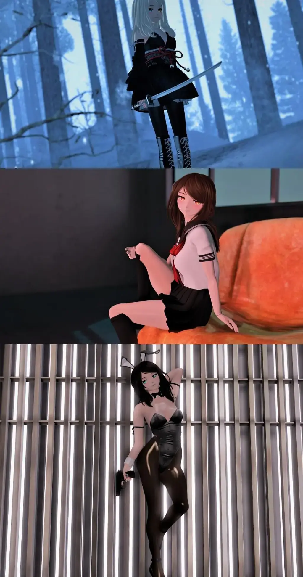 3D制服少女欣赏 - 作者：ターちゃん