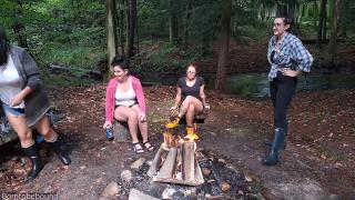 borntobebound 妖狐吧- 视频Chubby bunny challenge handcuffed in the woods