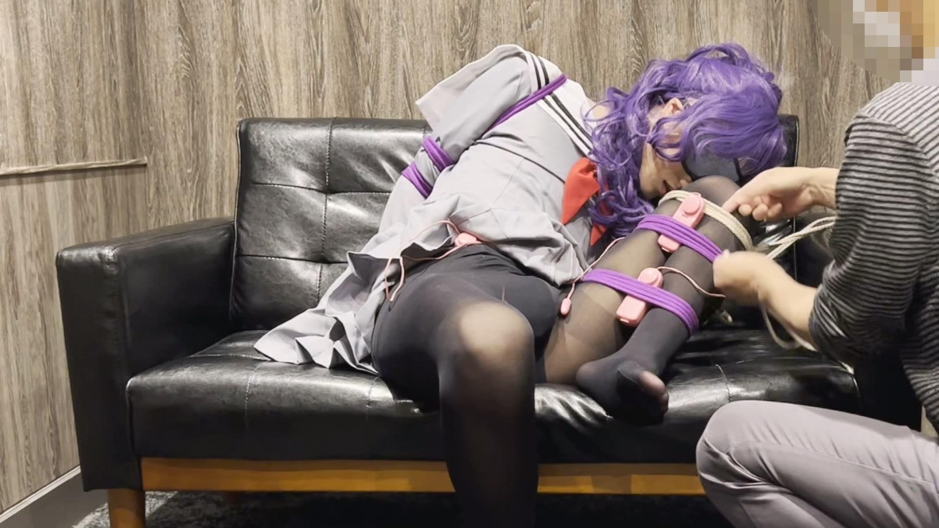  織笠るみ緊縛 FetiSale - Video 調教願望女装娘ソファ緊縛、電マ＆ローター責め