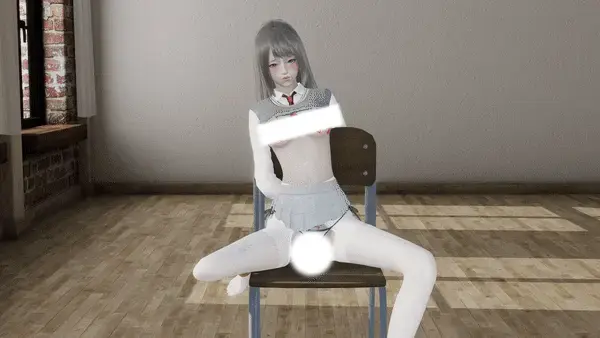 少女们的拘束调教日常（02） - 解锁后无遮挡。三个少女在课上，使用带玩具的拘束椅子，有桌子和无桌子两个版本。全动图展示。有需要的老板可以私信获取MEGA网盘，会发送制作GIF的源视频。 [日式反绑,椅子拘束（绳子）,炮机,室内,固定,椅缚]
