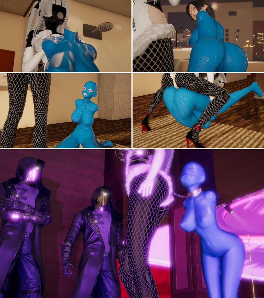 【胧月工坊】恶报  乳胶衣 紧身束缚  SM 胶衣  全包 调教 BDSM 眼罩 口塞 中文剧情向 - S女士明面上是一位慈善家，但暗地里却从事各种灰色产业 [3D画, 剧情向]