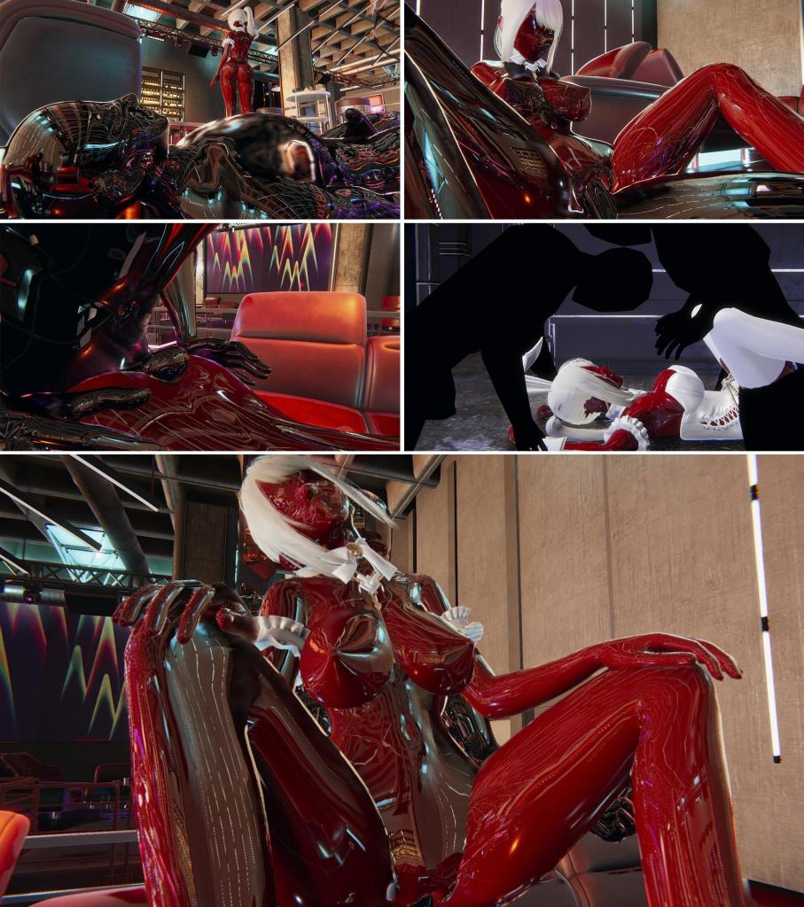 【胧月工坊】TENTACLE7  触手服  胶衣 堵嘴 人形 蒙面 BDSM 调教 性偶 兔女郎 中文剧情向 - 就算是酒吧的幕后老板，也是有着自己的私人生活的，虽然这个私人生活的内容有些糜烂，但这都是那个把我变成这样的触手族害的，才不是我的本性暴露呢 [3D画, 剧情向,都市,挣扎]