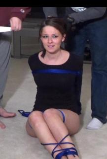 Sweet Abby - Brutalized by Thugs Cute Abby is bound in her panties, gets tightly gagged, manhandled and finally hogtied.