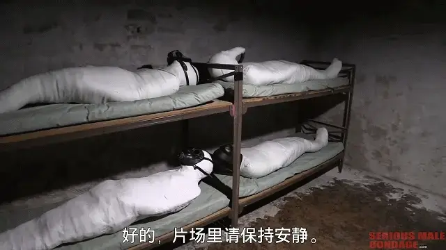 Fiberglass Casting With Bind 【中文绷带石膏木乃伊】四个木乃伊都戴着防毒面具整整齐齐的排列在片场！For those guys who are interested in full body fiberglass casting, you should watch this video. This was shot a few years ago when I was at Bind's place in Iowa. We were shooting his Appleville movie series, and on this day we were doing fiberglass casting for some shots he needed. The shot was of four people completely casted from head to foot. In the center image above you can see the four casts. Three of the casts had people inside, the fourth cast in the lower left is a shell with nobody inside. This cast was made around Bind himself the prior year. We cut the cast off and used it in this shot.<br><br>This video is kinda hectic as I was shooting it as we casted the three guys. Since we were a few people short I had to stop the camera to help with the casting process, so some of the detail of the upper-body casting wasn't captured. However, you can clearly get the idea and see the process.<br><br>The three guys we casted turned out much more form-fitting than casts we have done in the past. In prior castings we used a lot more padding, so the outside form of the body in the cast weren't as defined. This time around we didn't use as much padding and Bind wrapped the fiberglass much more tightly. This allowed the fiberglass to conform much more closely to the bodies. We will have to experiment with this more in the future.