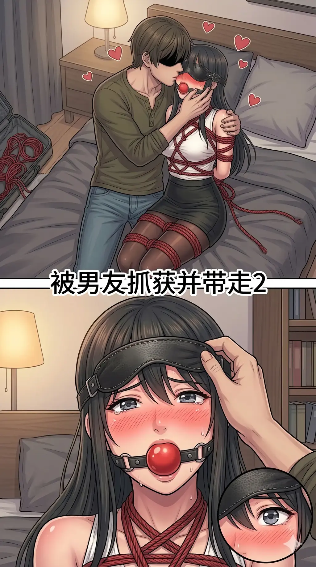 [中文] 被男友抓获并带走2 - 他们到达了那名男子的公寓，这名女子现在成了这名男子的囚徒。