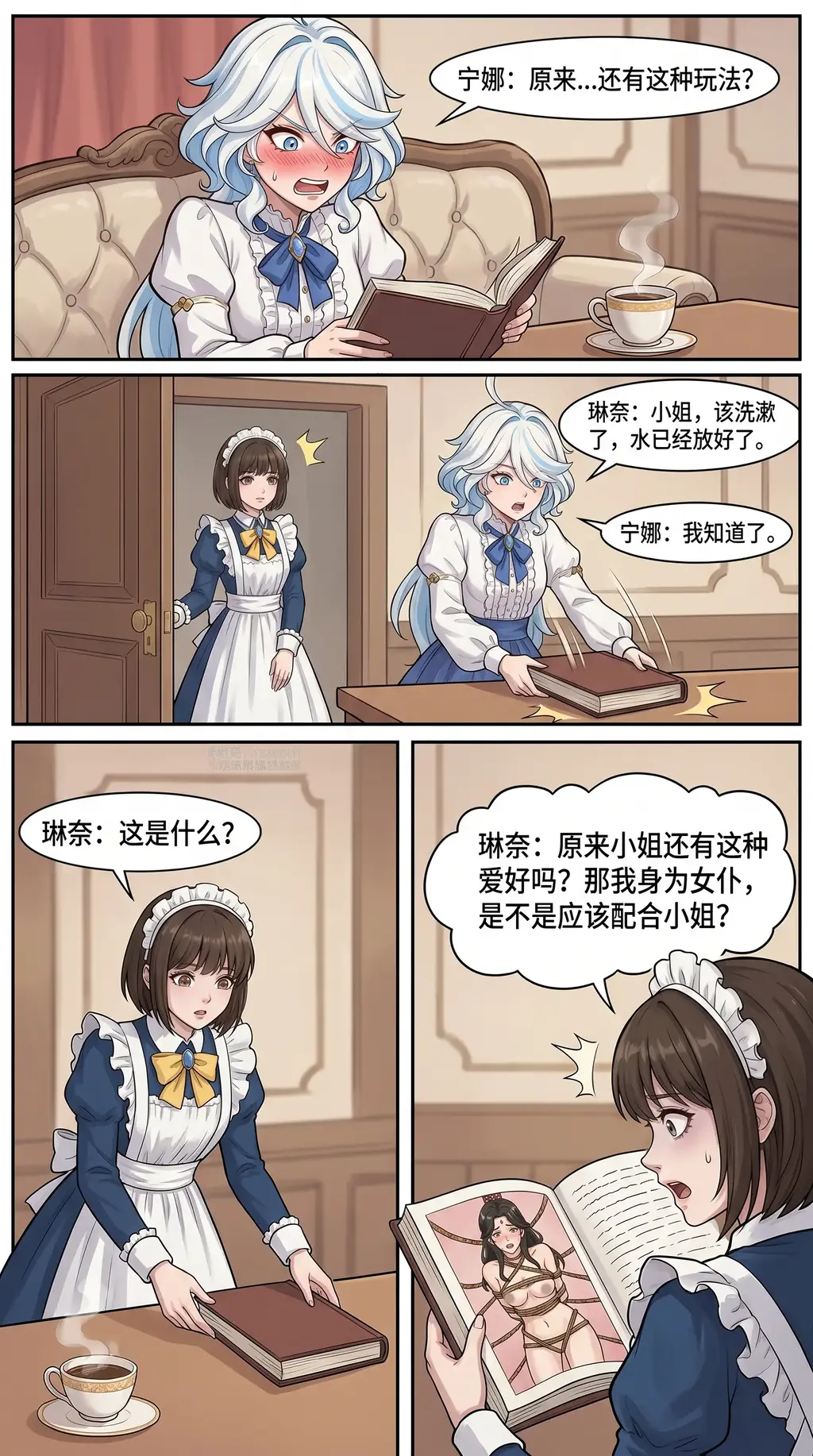 被发现秘密的大小姐 - 被发现秘密的大小姐被女仆捆绑 [中国女孩,女仆装]