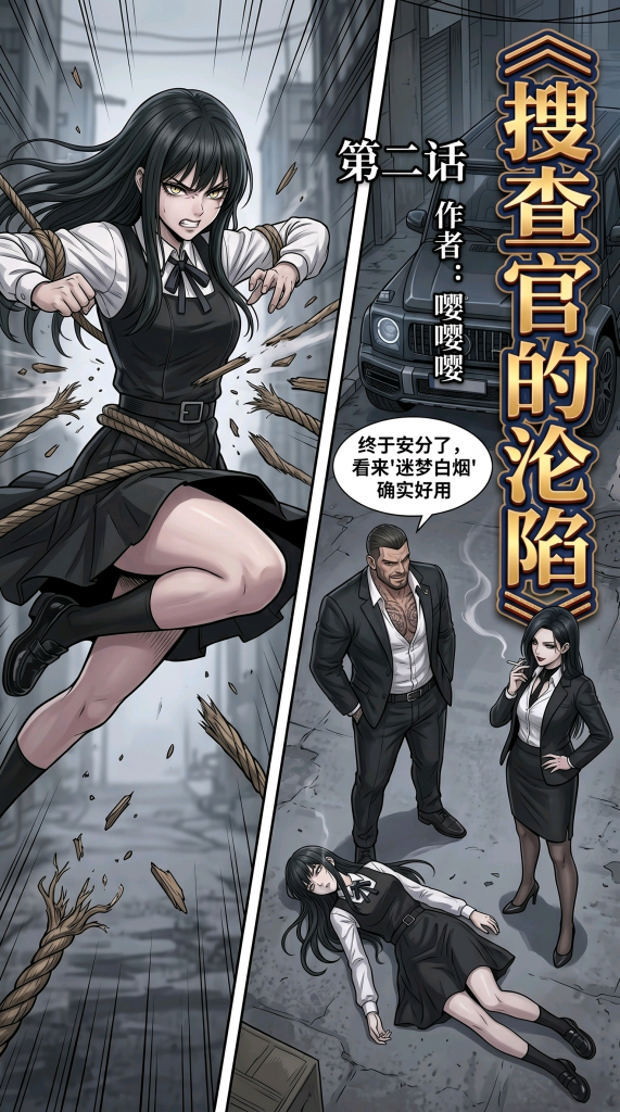 搜查官的沦陷（二） - 搜查官林晚被敌人抓到后遭受拷问审讯，被震动.棒刺激，被敌人用丝袜与口球塞嘴羞辱，如有剧情想法欢迎各位留言 [国产动漫,震动棒,口球,原味丝袜堵嘴]