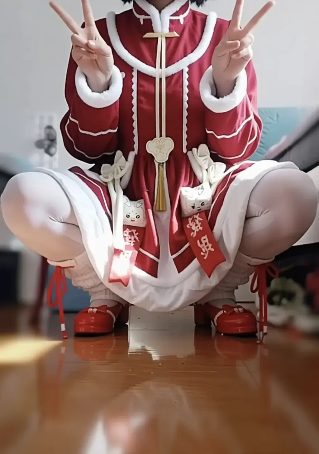 男娘小狗带小锁 - 小男娘女装