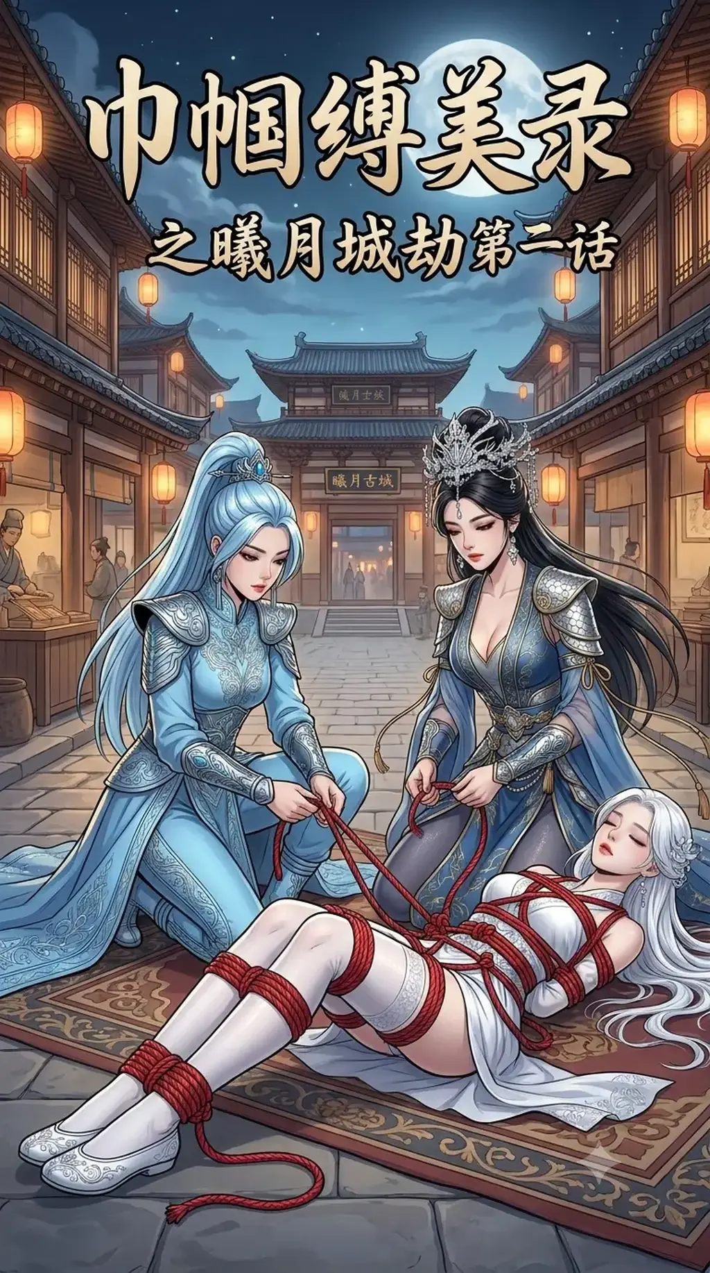 巾帼紧缚录之曦月城劫第二话（30页剧情+新人物+新剧情） - 本来这个故事没想做这么多的，现在越做越多了，需要三线叙事了，剧情也变得越来越复杂了。有朋友说挺喜欢岳凌云的，便加了一些她的内容。