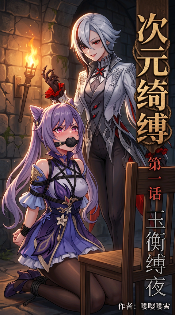 《次元绮缚》第一话——玉衡缚夜 - 全新系列，会包含各种二次元人物（动漫以及游戏），本篇主角为原神刻晴，系列严格保证以质量为首，希望大家多多支持，包含元素：捆绑，tk，堵嘴，震.动棒拷问，关于下一期主角欢迎留言 [中国女孩]