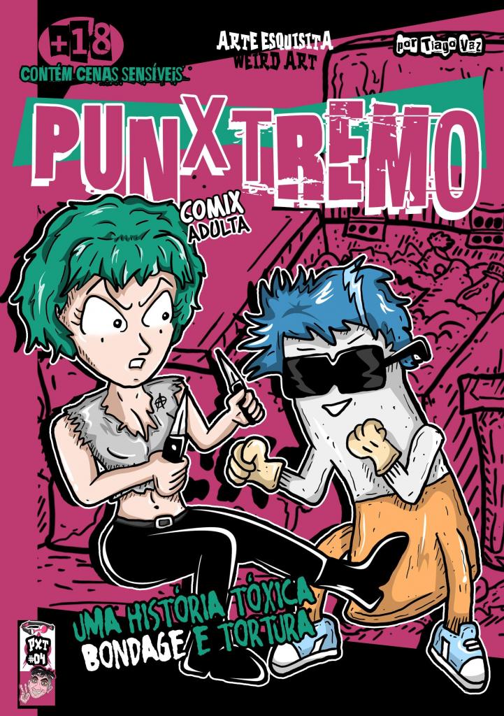 Comix "Punxtremo #04" - Punxtremo #04
Author: Tiago Vaz
Release year: 2025
Number of pages: 28
B&W interior
Rating: 18+ (Contains sensitive content)

"Punxtremo" are comics produced with a Punk Rock ethos: fast, short, and aggressive!

A super-toxic adult comic that shouldn't exist... Wrong stor