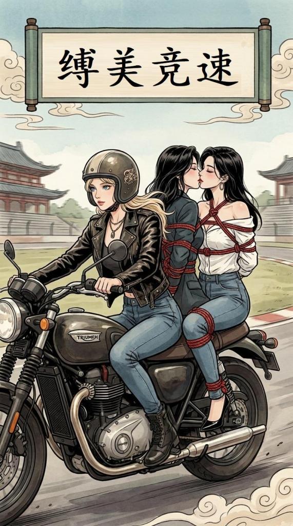 缚美竞速（纯漫画没有杂图） - 看到几张摩托车女郎的图片觉得很飒很性感，很吸引人，就做了这个故事出来。